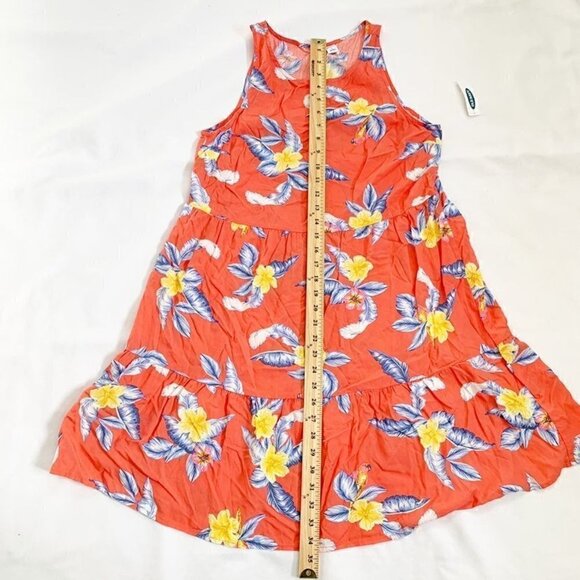 NEW Old Navy bold floral‎ sleeveless ruffle flare twirl summer dress - Small - Picture 7 of 7